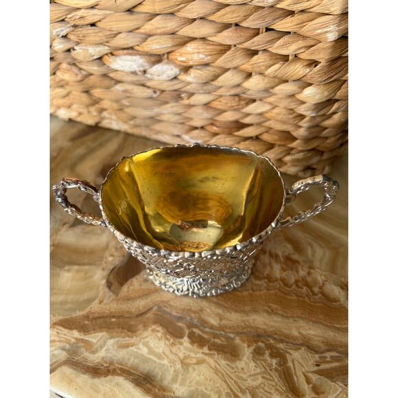 Japanese vintage silver-plated sugar bowl and creamer. - Picture 3 of 10